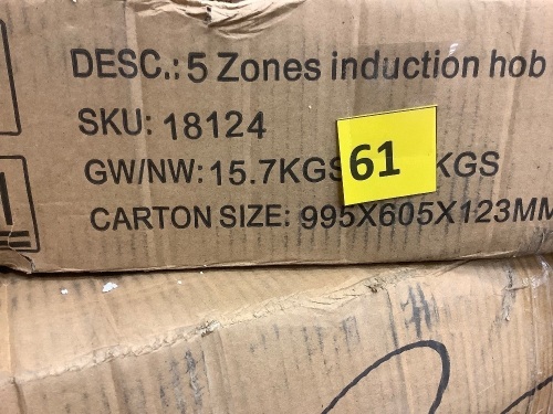 5 Zone Induction Cooktop - Lot 61