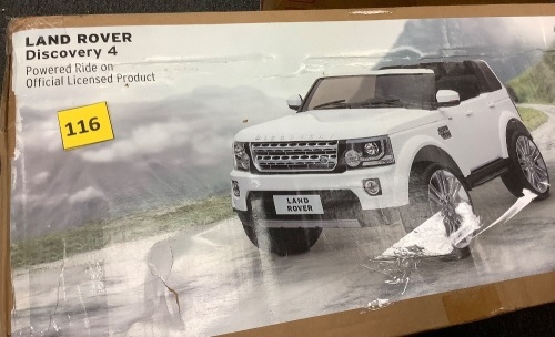 12V 2-Seater Licensed Land Rover Ride-On w/ Parent Remote Control - Lot 116