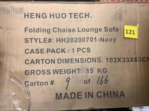 Folding Chaise Lounge Sofa - Lot 121