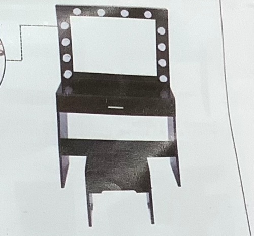 Lighed Vanity Mirror w/ Bench - Lot 130