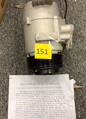 Refrigeration Compressor - Lot 151