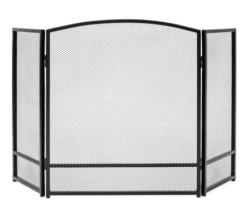 Steel Mesh Fireplace Screen - Lot 207