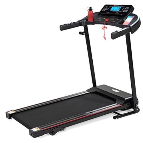 Folding Treadmill w/ Manual Incline, Wireless Bluetooth Speakers, LCD Screen, Shock-Absorbent Running Deck, Black - Lot 221
