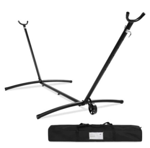 Portable Heavy-Duty Steel Hammock Stand w/ Built-In Wheel, Case, 9ft - Lot 229