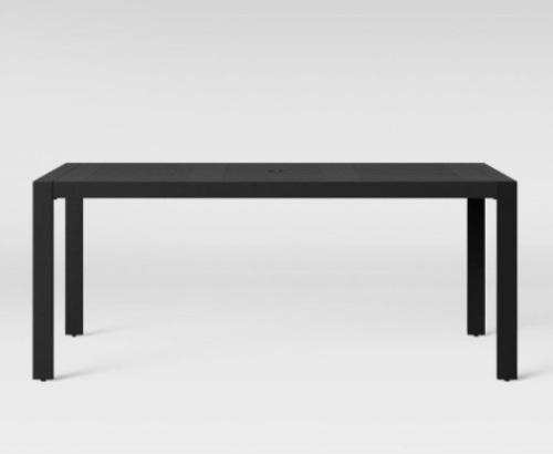 Project 62, Henning 6-Person Rectangle Patio Dining Table, Black Steel Frame - Lot 278