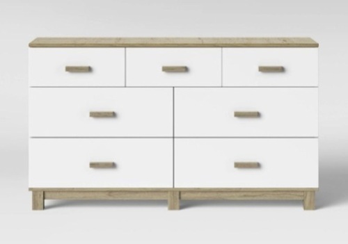 Pillow Fort, Robinson Kids' 7 Drawer Dresser, White - Lot 359