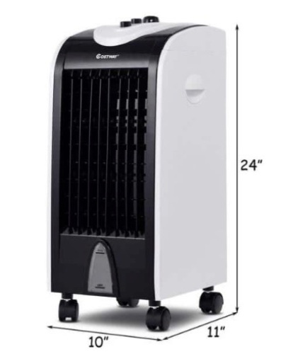 500 CFM 3-Speed Portable Evaporative Cooler Fan Humidify with Filter Knob Control - Lot 367