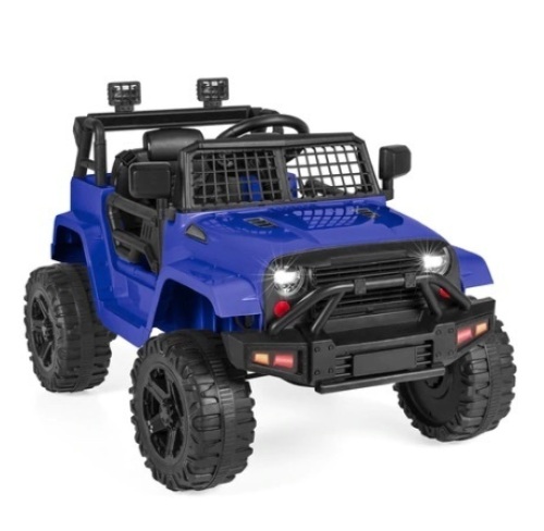 12V Kids Ride-On Truck Car w/ Parent Remote Control, Spring Suspension, Blue - Lot 393