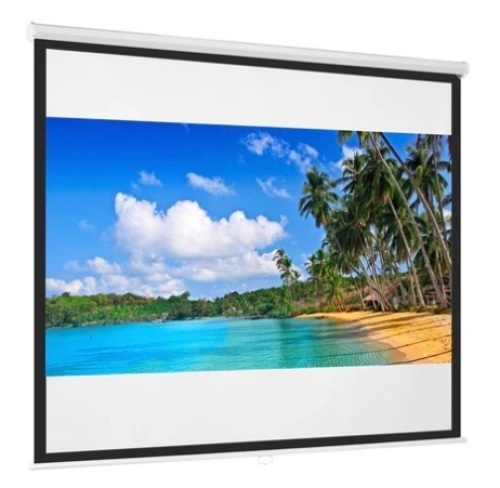 Diagonal 1:1 HD Pull-Down Manual Projector Screen, 119in - Lot 399