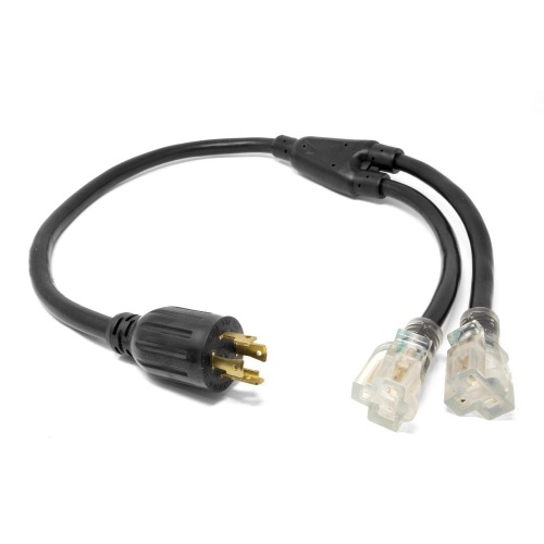 3 ft. 10-Gauge SJTW Generator Extension Cord Splitter - Lot 429