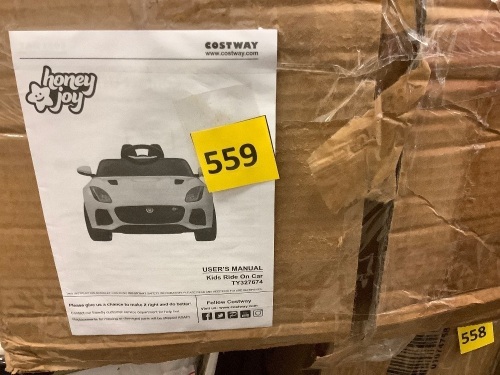 12V Jaguar F-Type Svr Licensed Kids Ride On Car - Lot 559