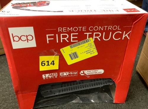 Remote Control Fire Truck Toy RC Cars with LED Lights, 2 Controllers - Lot 614