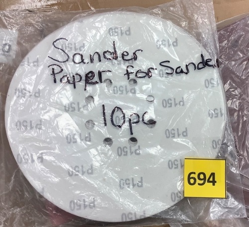  Drywall Sander Round Sandpaper, 10-Pack - Lot 694