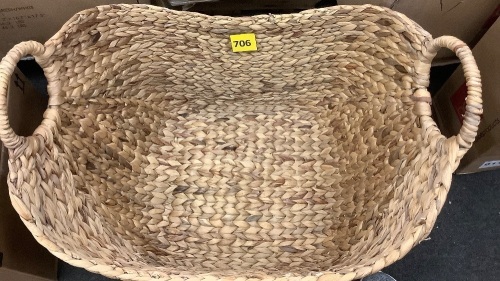 Large Multi-Purpose Seagrass Storage Basket w/ Handles - Lot 706