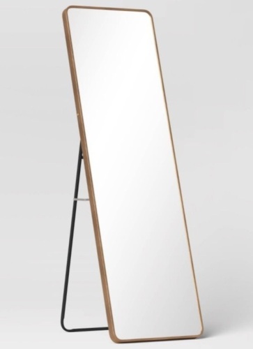 18" x 60" Metal Aluminum Cheval Floor Mirror - Lot 737