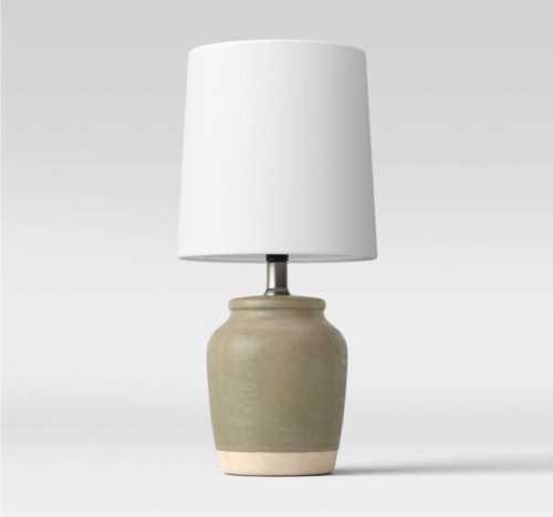 Set of 2 Textural Ceramic Mini Lamp - Lot 830