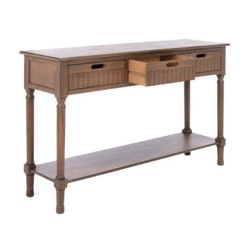 Landers Brown 3-Drawer Console Table - Lot 1064