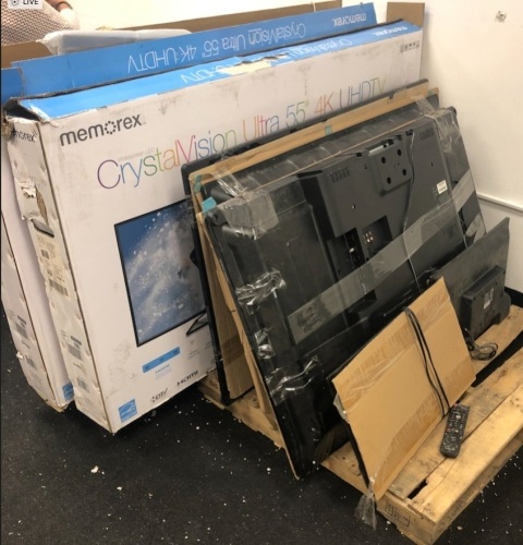 Pallet of Salvage TVs, Will Be Damaged or Missing Pieces, E-Comm Return, SOLD AS IS - Lot 10A