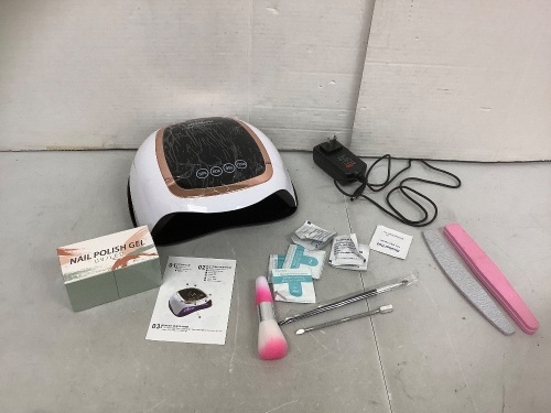 UV Nail Lamp w/ Accessories, Powers Up, Appears New - Lot 20