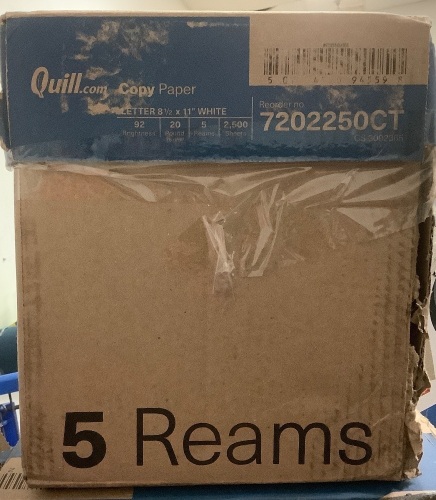 Box of Quill Copy Paper, 8.5x11, Appears new - Lot 26