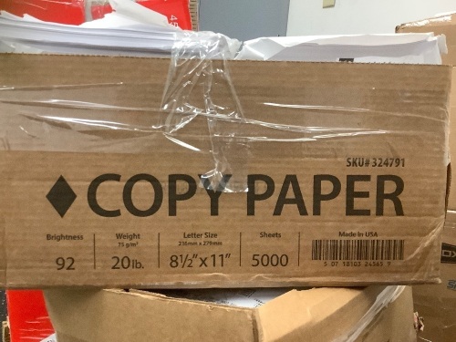 Box of Copy Paper, 8.5x11, E-Commerce Return - Lot 39