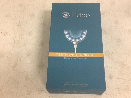 Pdoo Teeth Whitening Kit, Powers Up, E-Commerce Return - Lot 82
