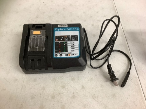 DC18RC Lithium-Ion Battery Charger, Powers Up, Appears New - Lot 94