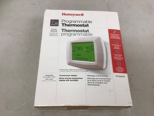 Honeywell Programmable Thermostat, Powers Up, Appears New - Lot 139