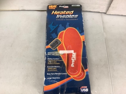 Heated Insoles, L, Missing Adapter & Remote, E-Commerce Return - Lot 150