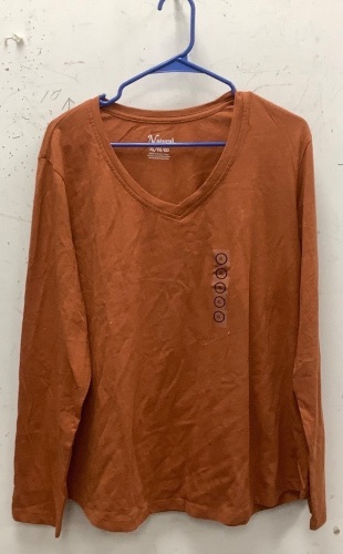 Natural Reflections Women's V-Neck Shirt, XL, New - Lot 180