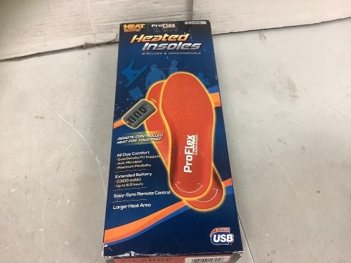 Heated Insoles, XL, Powers Up, E-Commerce Return - Lot 193