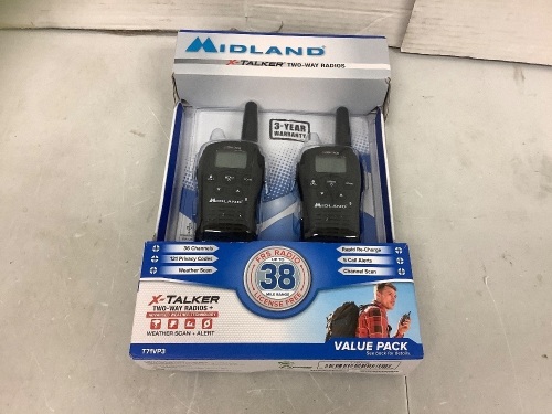 Midland Two-Way Radios, Untested, Appears New - Lot 197