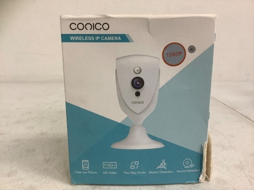 Conico Wireless IP Camera, Powers Up, E-Commerce Return - Lot 289