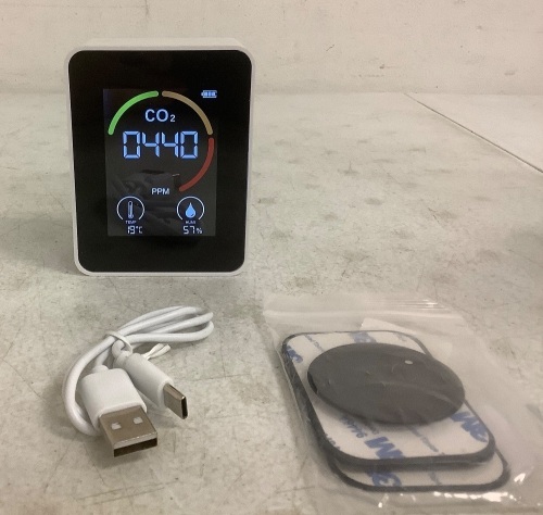 CO2 Meter Portable Air Quality Monitor, Powers Up, Appears New - Lot 357