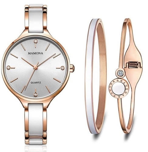 MAMONA Women's Quartz Watch Set, Untested, Retail 120.00, Appears New - Lot 365