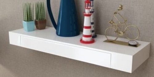 vidaXL Floating Wall Shelf with Drawer, Appears new, Retail 179.99 - Lot 377