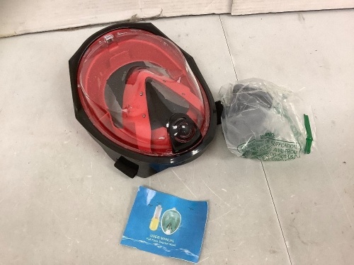 Full Face Snorkel Mask, L/XL, Appears New - Lot 422