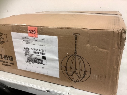 Round Chandelier, Appears New - Lot 429