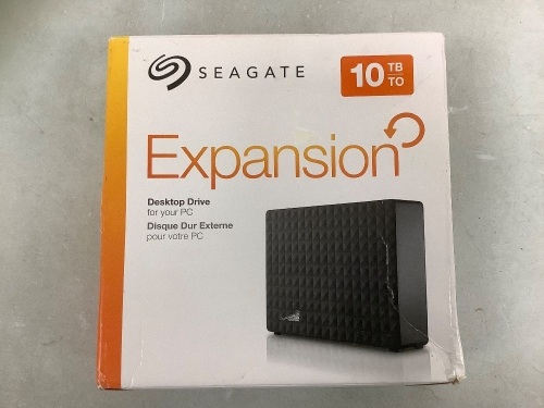Seagate 10TB Expansion Desktop Drive, Untested, E-Commerce Return - Lot 450