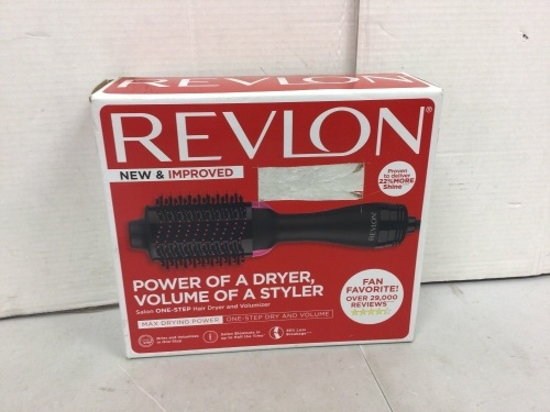 Revlon Hair Dryer/Volumizer, Powers Up, E-Commerce Return - Lot 470
