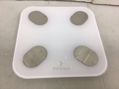 FitTrack Smart Scale, Missing Battery Cover, Powers Up, E-Comm Return - Lot 496