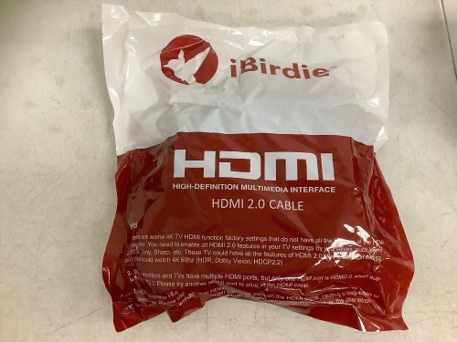 iBirdie HDMI 2.0 Cable, Appears New - Lot 527