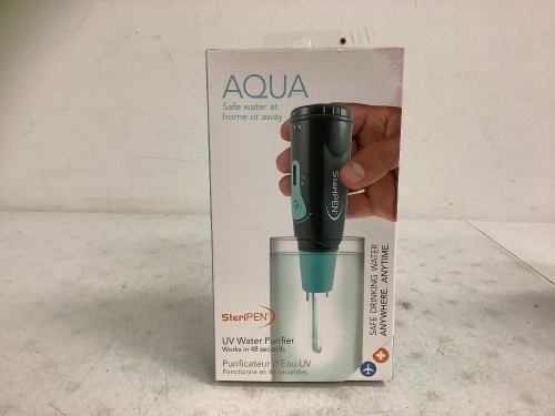 Aqua SteriPen Water Purifier, Powers Up, E-Commerce Return - Lot 710
