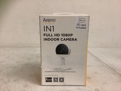 Arenti Full HD 1080P Indoor Camera, Powers Up, E-Commerce Return - Lot 748
