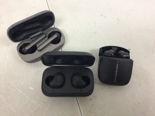 Lot of (3) Taotronics Wireless Earbuds, Powers Up, E-Commerce Return - Lot 762A