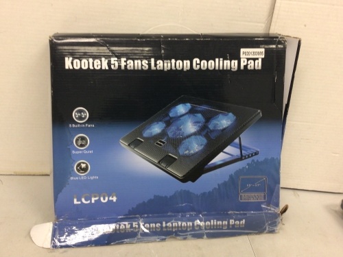 Kootek 5-Fan Laptop Cooling Pad, Powers Up, Appears New - Lot 868