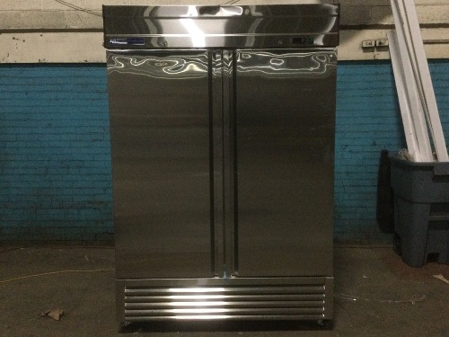 Kratos Refrigeration 68K-774HC 2 Door Reach-in Freezer. Trips the breaker when plugged in - Lot 137