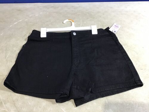 Case of (12) Black Denim Highest Rise Shorts, Size 14  - Lot 331