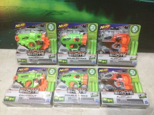 Case of (6) NERF MicroShots Zombie Strike Blasters  - Lot 365