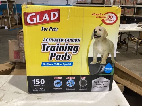 Glad for Pets Activated Carbon Puppy Potty Training Pads, 150 ct  - Lot 386